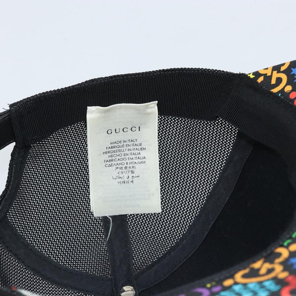 GUCCI GG Psychedelic Cap PVC Multicolor 517074 Auth YKZ486A