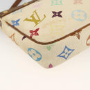 LOUIS VUITTON Multicolor Pochette Accessoires Pouch White M92649 Auth YKZ487-15