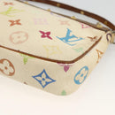 LOUIS VUITTON Multicolor Pochette Accessoires Pouch White M92649 Auth YKZ487-16