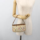 LOUIS VUITTON Multicolor Pochette Accessoires Pouch White M92649 Auth YKZ487-22