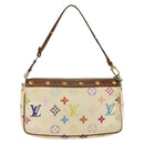 LOUIS VUITTON Multicolor Pochette Accessoires Pouch White M92649 Auth YKZ487-2