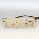 LOUIS VUITTON Multicolor Pochette Accessoires Pouch White M92649 Auth YKZ487-5
