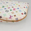 LOUIS VUITTON Monogram Multicolor Pochette GM Pouch White M60027 Auth YKZ490A-10