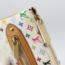 LOUIS VUITTON Monogram Multicolor Pochette GM Pouch White M60027 Auth YKZ490A-12