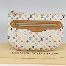 LOUIS VUITTON Monogram Multicolor Pochette GM Pouch White M60027 Auth YKZ490A-18