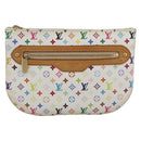 LOUIS VUITTON Monogram Multicolor Pochette GM Pouch White M60027 Auth YKZ490A-2