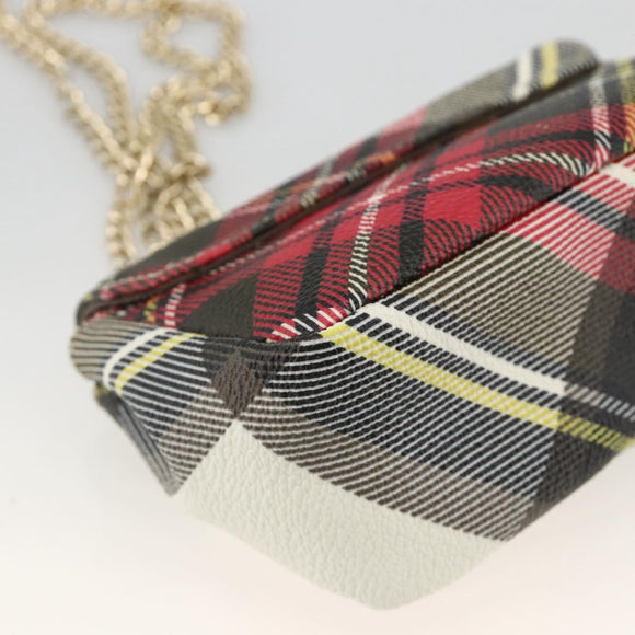 Vivienne Westwood Chain Shoulder Bag PVC Leather Pink Gold Auth YKZ491A