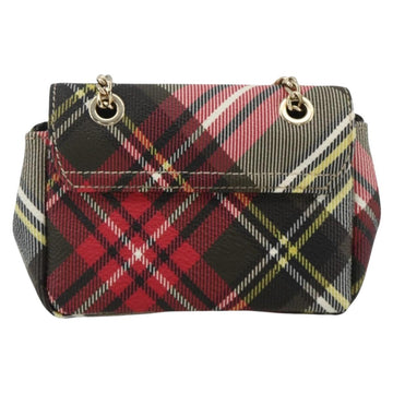 Vivienne Westwood Chain Shoulder Bag PVC Leather Pink Gold Auth YKZ491A - 0