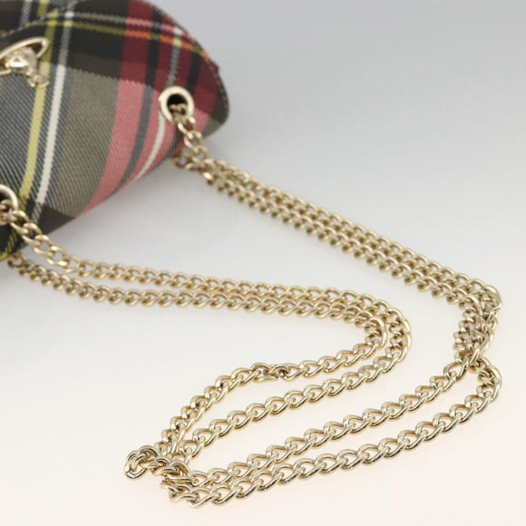 Vivienne Westwood Chain Shoulder Bag PVC Leather Pink Gold Auth YKZ491A