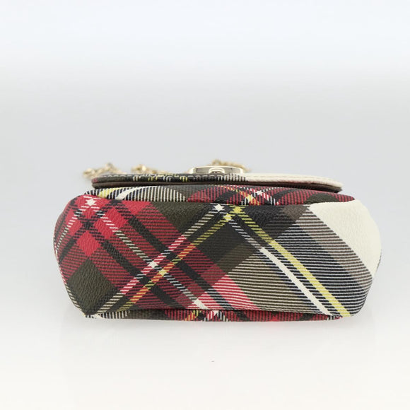 Vivienne Westwood Chain Shoulder Bag PVC Leather Pink Gold Auth YKZ491A