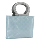 CELINE Macadam Canvas Hand Pouch Light Blue Auth YKZ501A-1