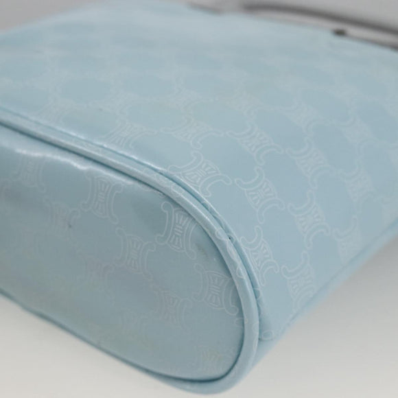 CELINE Macadam Canvas Hand Pouch Light Blue Auth YKZ501A
