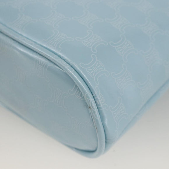 CELINE Macadam Canvas Hand Pouch Light Blue Auth YKZ501A