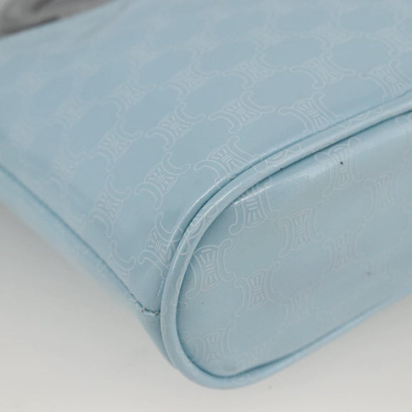 CELINE Macadam Canvas Hand Pouch Light Blue Auth YKZ501A