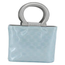 CELINE Macadam Canvas Hand Pouch Light Blue Auth YKZ501A-2