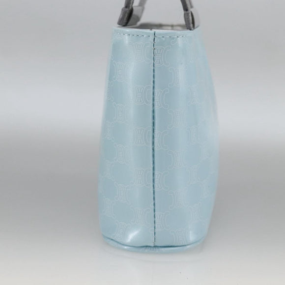 CELINE Macadam Canvas Hand Pouch Light Blue Auth YKZ501A