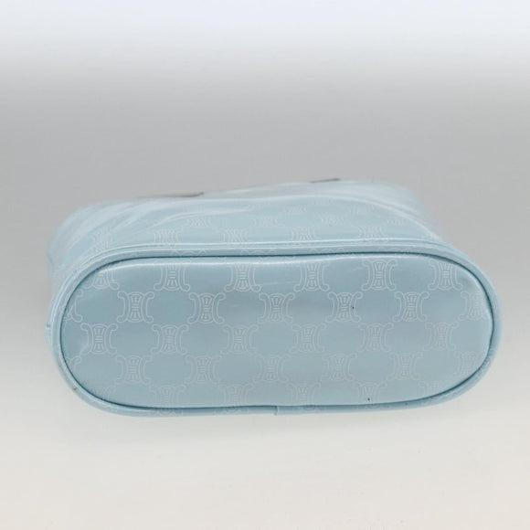 CELINE Macadam Canvas Hand Pouch Light Blue Auth YKZ501A