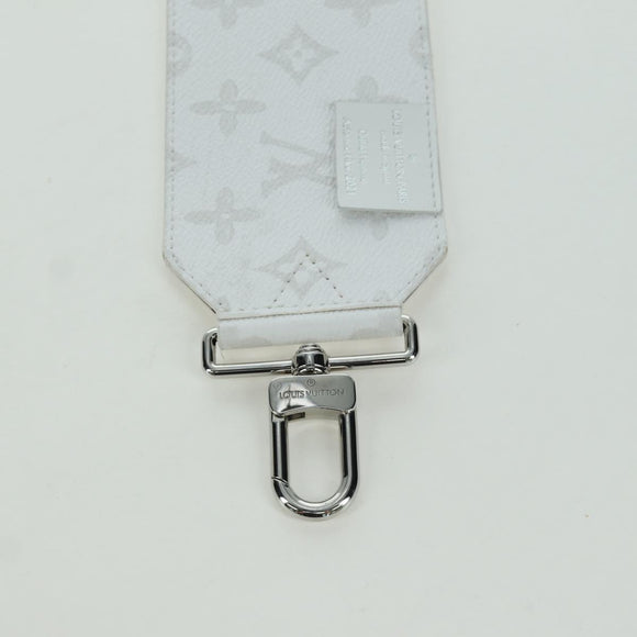 LOUIS VUITTON Bandouliere 80 Shoulder Strap 48.8"" White J02536 LV Auth YKZ505M