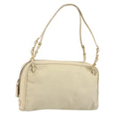PRADA Hand Bag Nylon Beige Gold Auth YKZ516-1