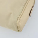 PRADA Hand Bag Nylon Beige Gold Auth YKZ516-10