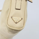 PRADA Hand Bag Nylon Beige Gold Auth YKZ516-14