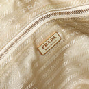 PRADA Hand Bag Nylon Beige Gold Auth YKZ516-16