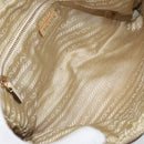 PRADA Hand Bag Nylon Beige Gold Auth YKZ516-18