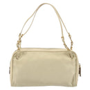PRADA Hand Bag Nylon Beige Gold Auth YKZ516-3