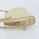 PRADA Hand Bag Nylon Beige Gold Auth YKZ516-5