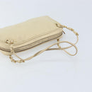 PRADA Hand Bag Nylon Beige Gold Auth YKZ516-7