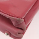 Miu Miu Hand Bag Patent leather 2way Pink Silver Auth YKZ520-16