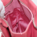 Miu Miu Hand Bag Patent leather 2way Pink Silver Auth YKZ520-23