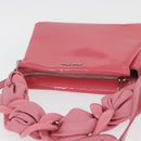 Miu Miu Hand Bag Patent leather 2way Pink Silver Auth YKZ520-7