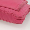 PRADA Shoulder Bag Nylon Pink Gold Auth YKZ524-9