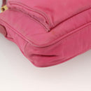 PRADA Shoulder Bag Nylon Pink Gold Auth YKZ524-14