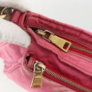 PRADA Shoulder Bag Nylon Pink Gold Auth YKZ524-10