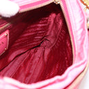 PRADA Shoulder Bag Nylon Pink Gold Auth YKZ524-20