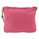 PRADA Shoulder Bag Nylon Pink Gold Auth YKZ524-2