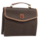 CELINE Macadam Canvas Hand Bag PVC Leather Brown Gold Auth YKZ531A-1