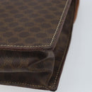 CELINE Macadam Canvas Hand Bag PVC Leather Brown Gold Auth YKZ531A-12