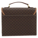CELINE Macadam Canvas Hand Bag PVC Leather Brown Gold Auth YKZ531A-3