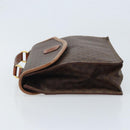CELINE Macadam Canvas Hand Bag PVC Leather Brown Gold Auth YKZ531A-5