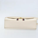 BALLY Hand Bag Leather 2way White Gold Auth YKZ532A-5
