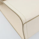 BALLY Hand Bag Leather 2way White Gold Auth YKZ532A-16