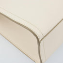 BALLY Hand Bag Leather 2way White Gold Auth YKZ532A-18