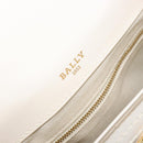 BALLY Hand Bag Leather 2way White Gold Auth YKZ532A-20