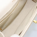 BALLY Hand Bag Leather 2way White Gold Auth YKZ532A-11