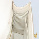 BALLY Hand Bag Leather 2way White Gold Auth YKZ532A-21