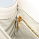 BALLY Hand Bag Leather 2way White Gold Auth YKZ532A-23