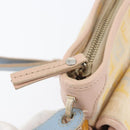 FENDI Zucchino Canvas Shoulder Bag Beige Gold Auth YKZ541A-17